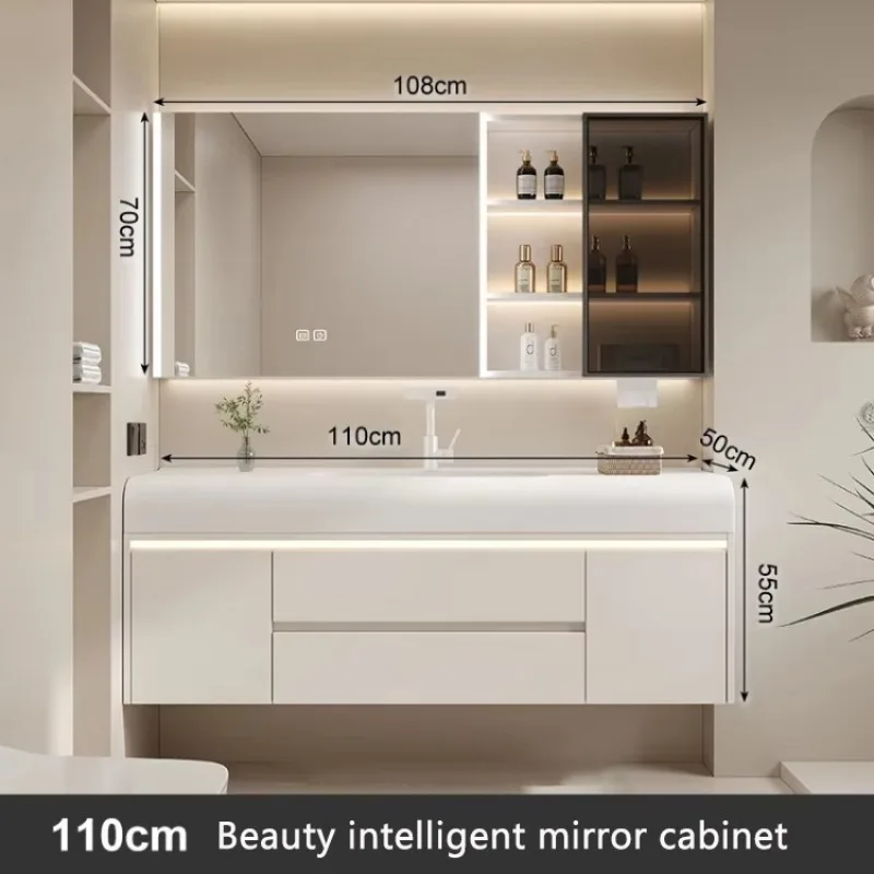 Closet Medicine Narrow Vanity Elegent High-quality Bathroom Cabinet Unique Nordic Storage Luxury Station Floor Towel Furniture - Image 28
