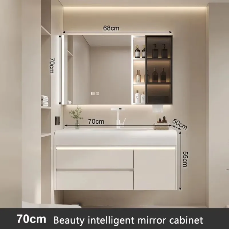Closet Medicine Narrow Vanity Elegent High-quality Bathroom Cabinet Unique Nordic Storage Luxury Station Floor Towel Furniture - Image 24