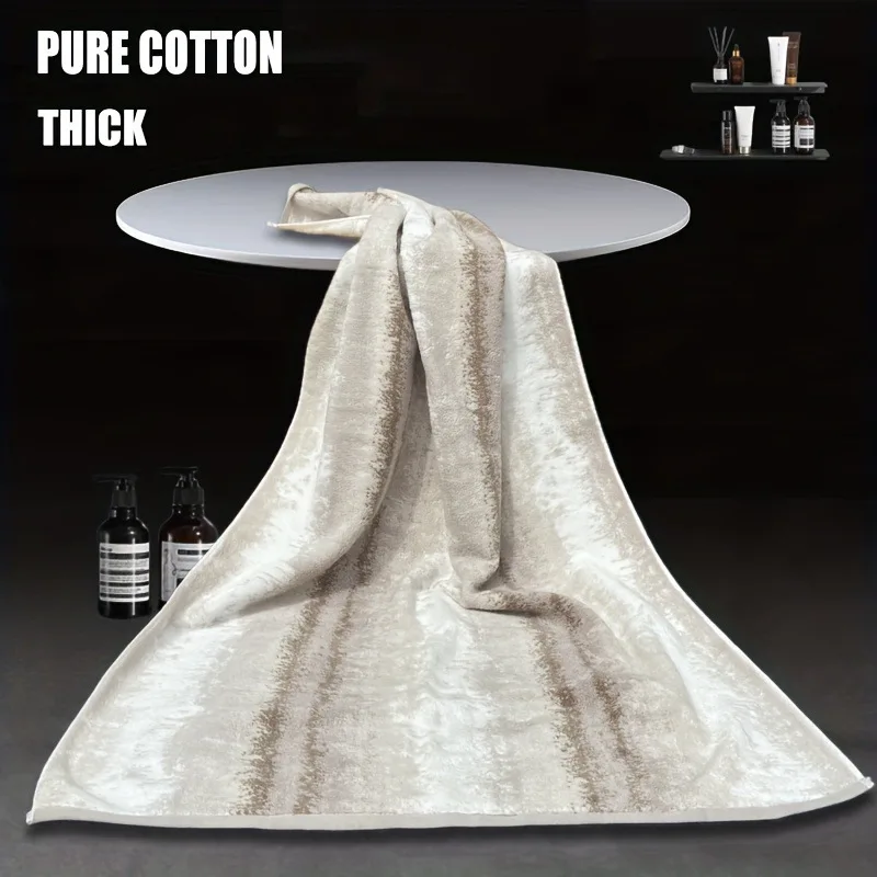 100% Cotton Thicked Gradient Color Bath Towel Yarn-dyed Jacquard Towels Absorbent Soft Beach Towels Bathroom Towel - Image 7