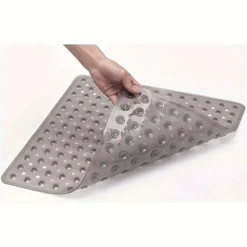 1pc 21x21inch Square Non-Slip Shower Mat – Anti-Slip Shower Mats– Secure Grip for Shower Stall Floors - Bathroom Mat Clear - Image 11