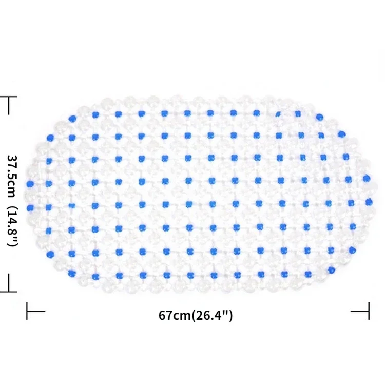 Hot PVC Anti-skid Bath Mats Soft Anti-slip Shower Mat Massage Mat with Suction Cup Non-slip Bathtu Bath Mat Bathroom Accessories - Image 6