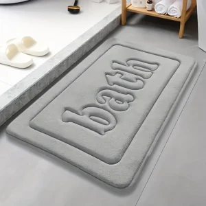 Bathroom anti slip floor mat soft bathroom mat water absorbing bath mat 1.2cm thick flannel fabric door mat home decoration