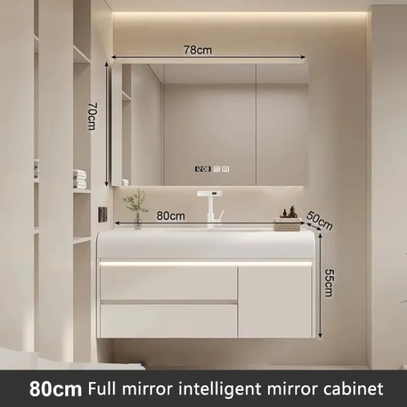 Closet Medicine Narrow Vanity Elegent High-quality Bathroom Cabinet Unique Nordic Storage Luxury Station Floor Towel Furniture - Image 17