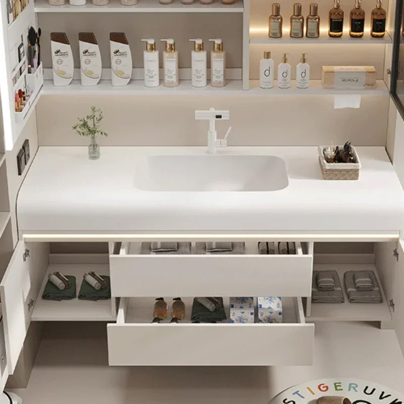 Closet Medicine Narrow Vanity Elegent High-quality Bathroom Cabinet Unique Nordic Storage Luxury Station Floor Towel Furniture - Image 2
