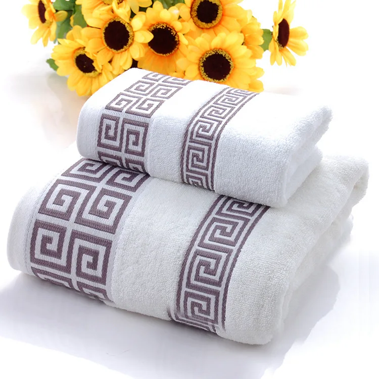 2pcs Set Black Bathroom Towel Sets 100% Cotton Embroidered Bathroom Towel Christmas Gift Sport Towel Sets Home Hotel Use 수건 세트 - Image 9