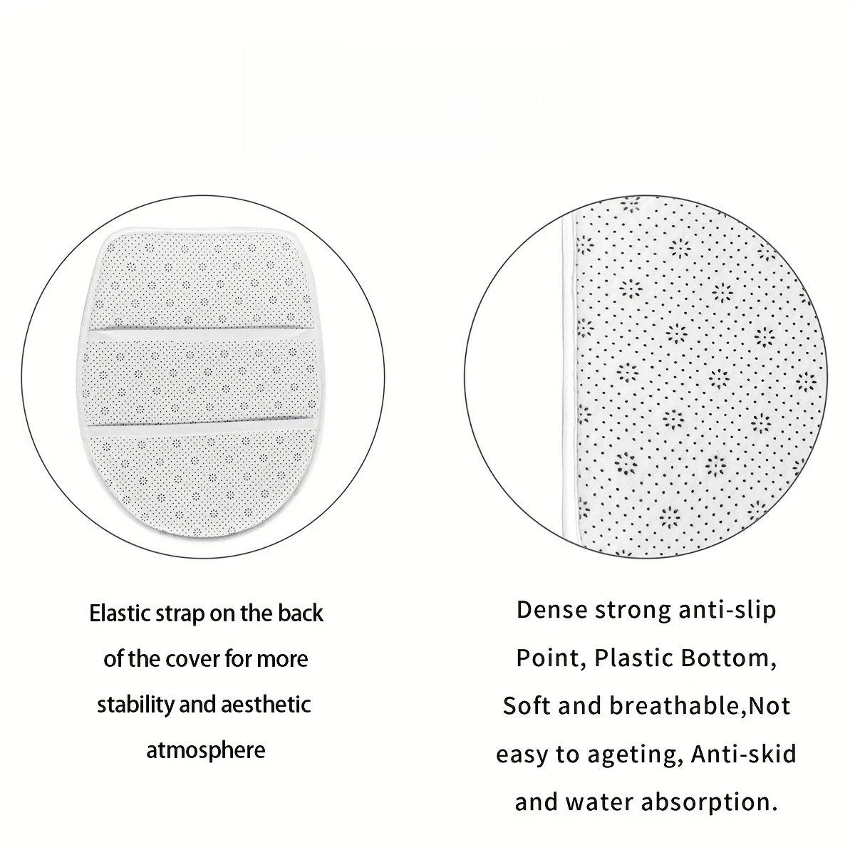 3-Piece Rose Valentine Bathroom Set - Machine Washable Polyester with Toilet Seat, U-Shaped Seat and Non-Slip Mat - Image 6