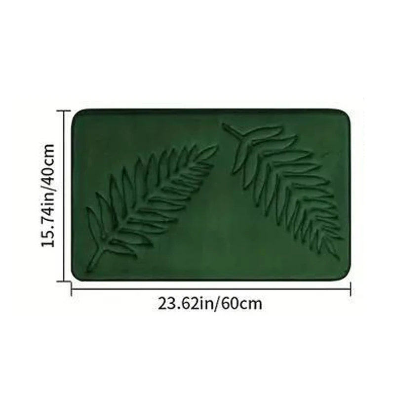 3 Piece Bathroom Mat Memory Foam Ultra Soft and Absorbent Leaf Bath Rugs Thick Washable For Bathroom Toilet Tub Mat Set - Image 24