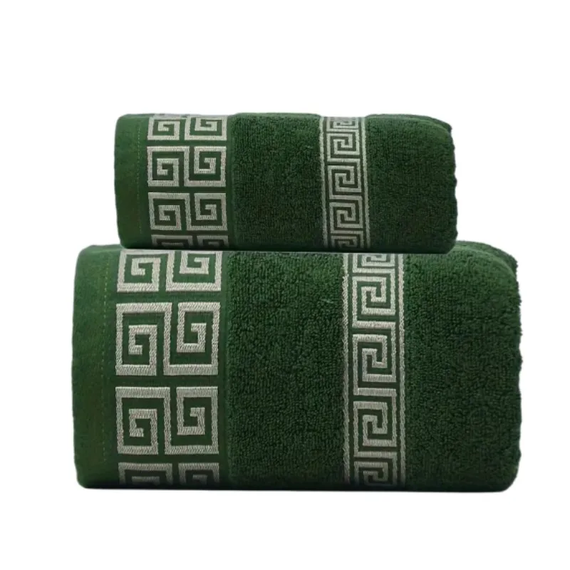 2pcs Set Black Bathroom Towel Sets 100% Cotton Embroidered Bathroom Towel Christmas Gift Sport Towel Sets Home Hotel Use 수건 세트 - Image 11