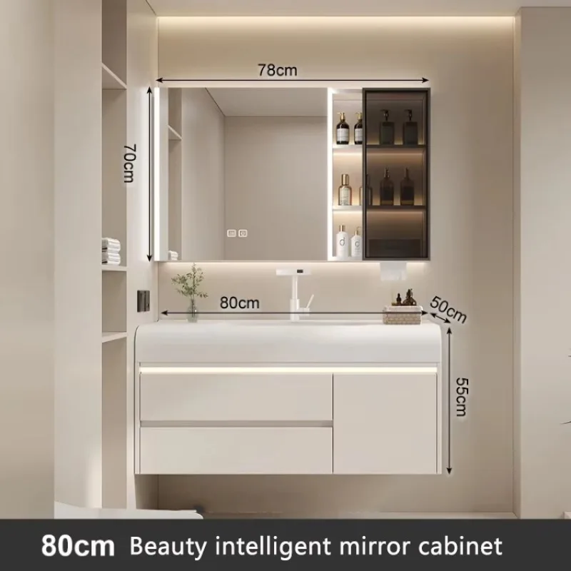 Closet Medicine Narrow Vanity Elegent High-quality Bathroom Cabinet Unique Nordic Storage Luxury Station Floor Towel Furniture - Image 23