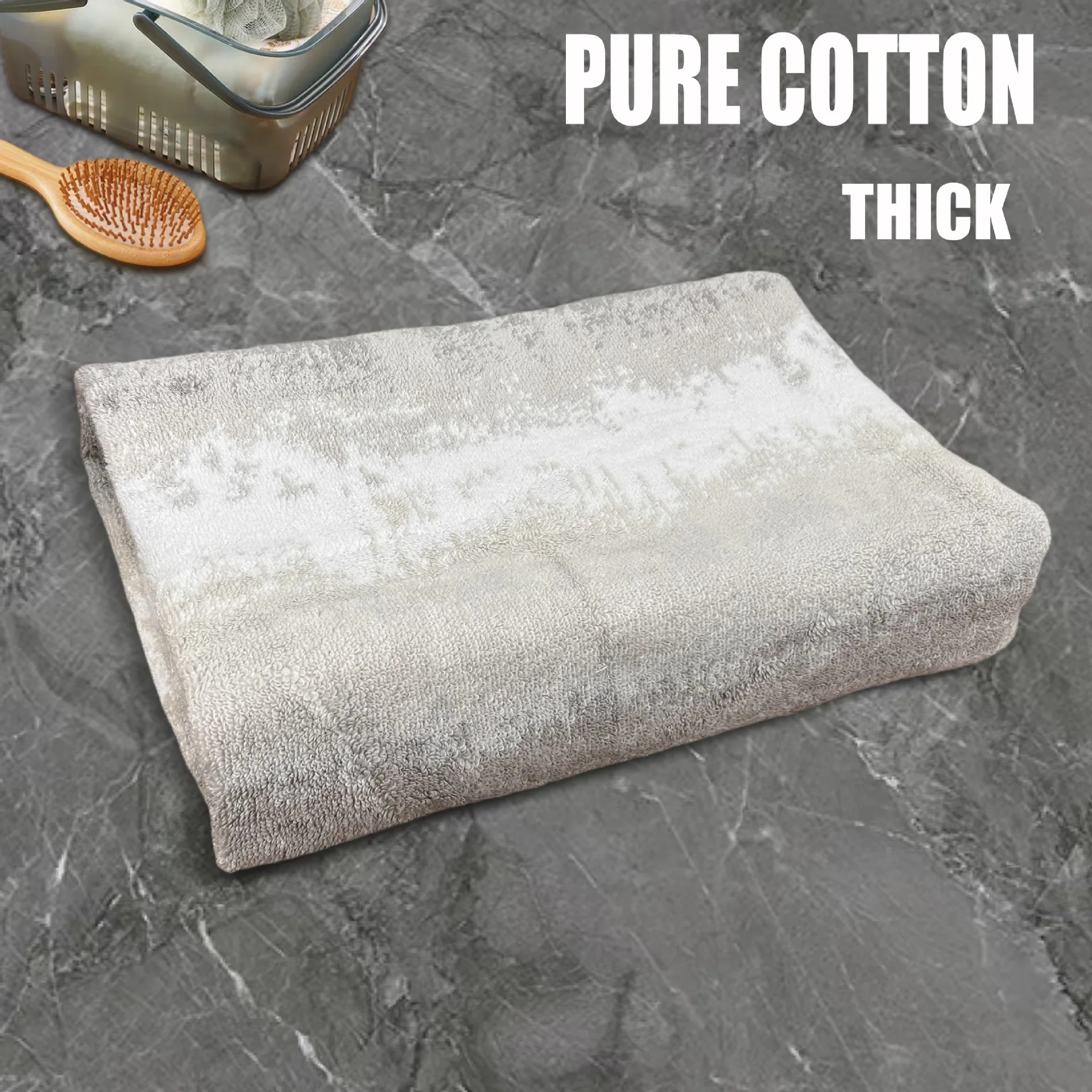 100% Cotton Thicked Gradient Color Bath Towel Yarn-dyed Jacquard Towels Absorbent Soft Beach Towels Bathroom Towel - Image 6