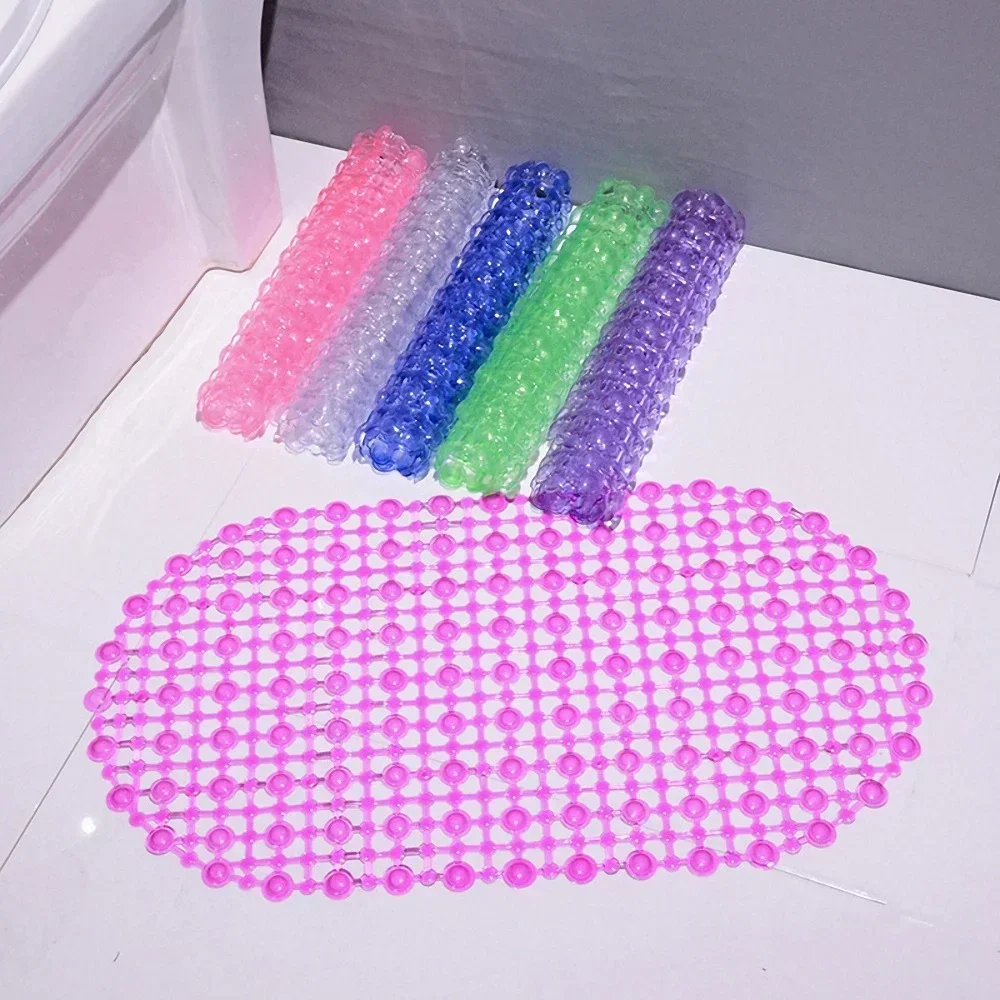 Hot PVC Anti-skid Bath Mats Soft Anti-slip Shower Mat Massage Mat with Suction Cup Non-slip Bathtu Bath Mat Bathroom Accessories - Image 3
