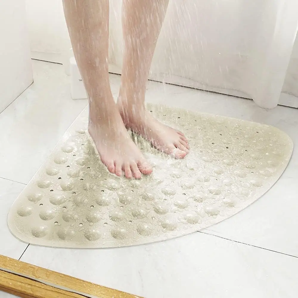 1pc Corner Shower Mat Non Slip - 53x 23cm Corner Shower Mats for Inside Shower, Non Slip Triangle Bath Mat for Bathroom - Image 11