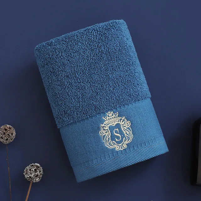 1/5/10PCS Bathroom Cotton Towel 35x75cm 70x140cm Hand Face Bath Towel Soft Gift Absorbent Sport Absorbent Towel 수건 세트 Blue White - Image 11