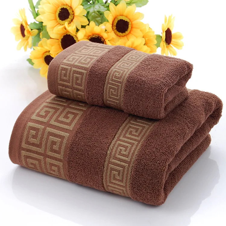 2pcs Set Black Bathroom Towel Sets 100% Cotton Embroidered Bathroom Towel Christmas Gift Sport Towel Sets Home Hotel Use 수건 세트 - Image 8