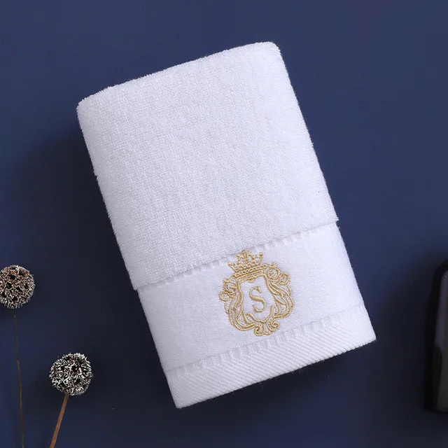 1/5/10PCS Bathroom Cotton Towel 35x75cm 70x140cm Hand Face Bath Towel Soft Gift Absorbent Sport Absorbent Towel 수건 세트 Blue White - Image 8