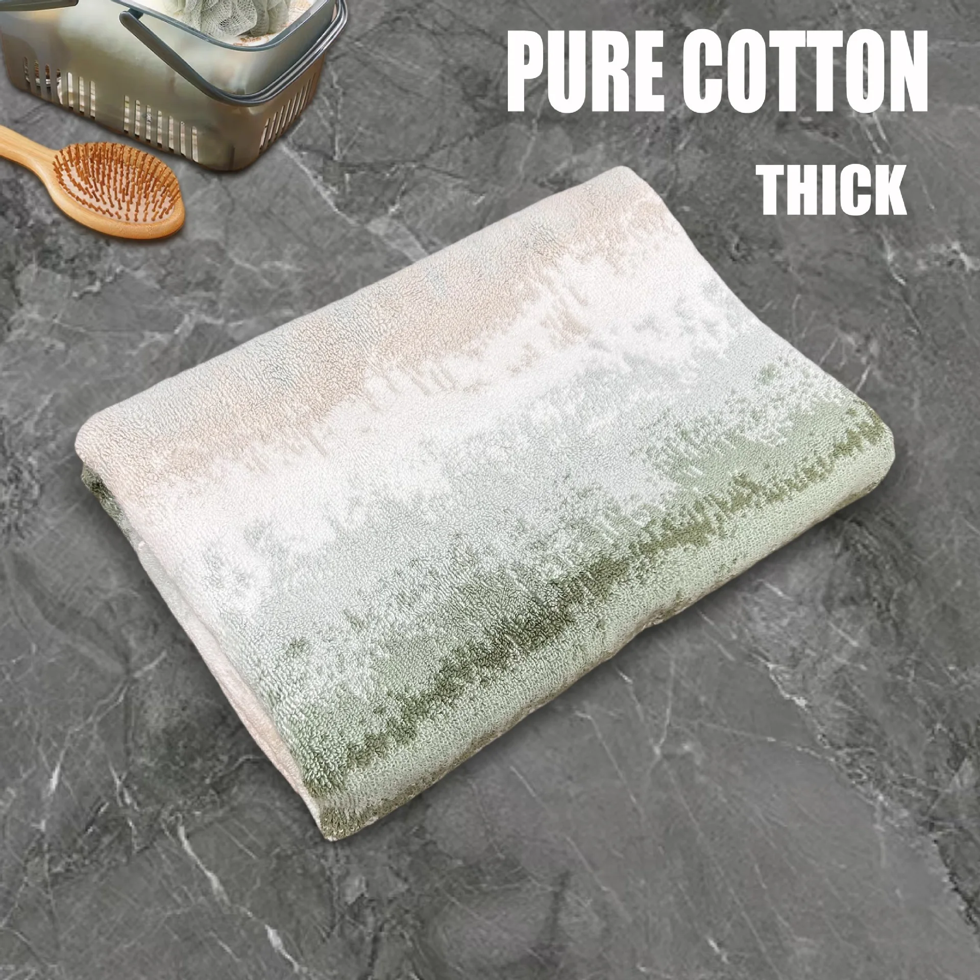 100% Cotton Thicked Gradient Color Bath Towel Yarn-dyed Jacquard Towels Absorbent Soft Beach Towels Bathroom Towel - Image 5