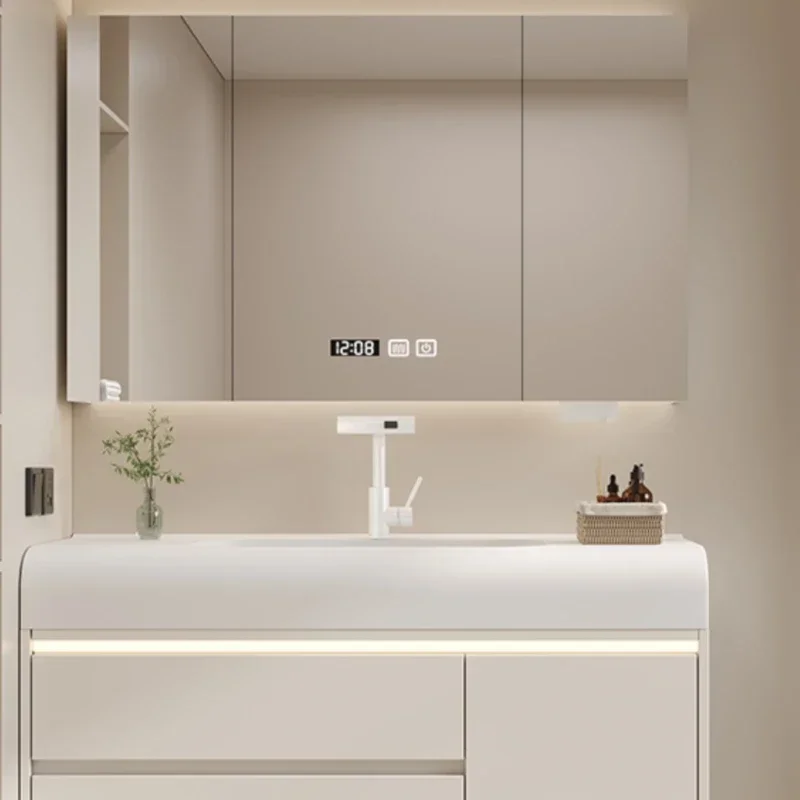 Closet Medicine Narrow Vanity Elegent High-quality Bathroom Cabinet Unique Nordic Storage Luxury Station Floor Towel Furniture - Image 5