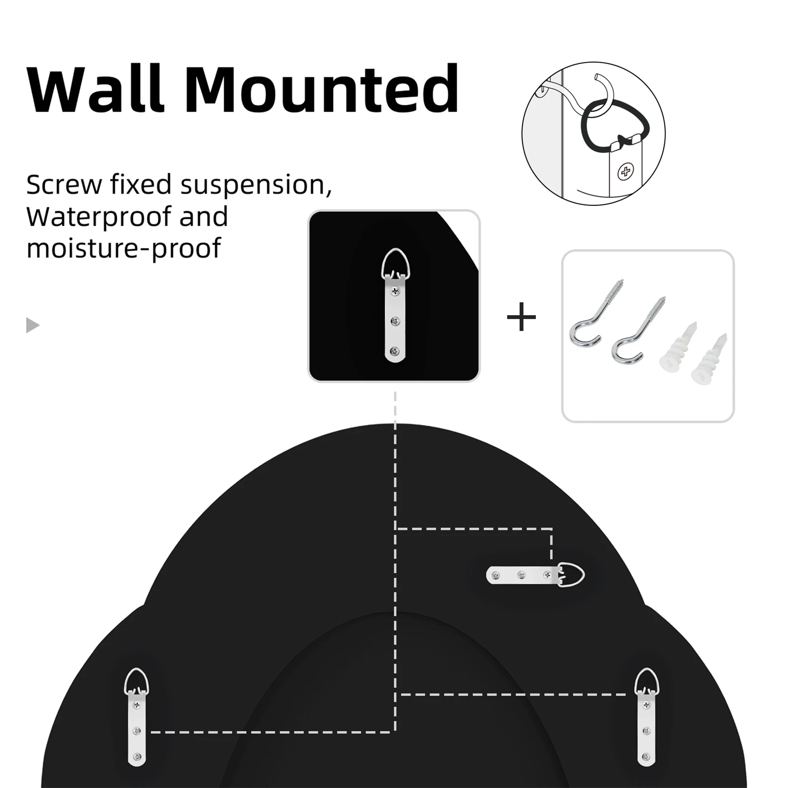 Decor Wall Mirror Arch Crystal Crushed Diamonds Vanity Accent Mirror 600x800mm for Entryway Hallway, Bedroom,Hotel Wall Decor - Image 6
