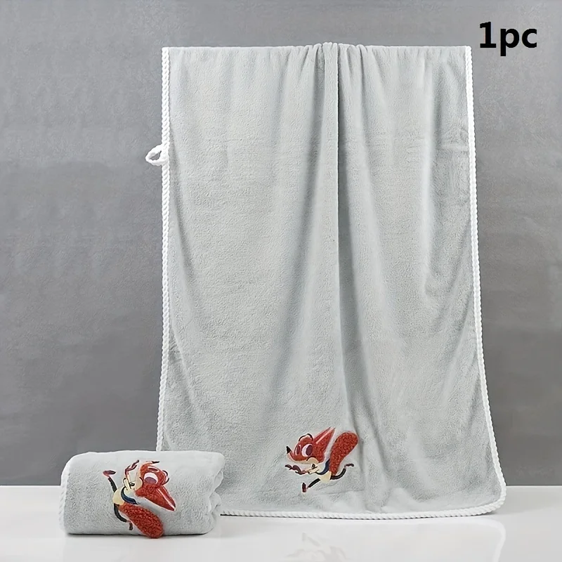 1 coral fleece bath towel, cute cartoon simple quick drying thick towel, absorbent adult wrap towel, bath towel - Image 8