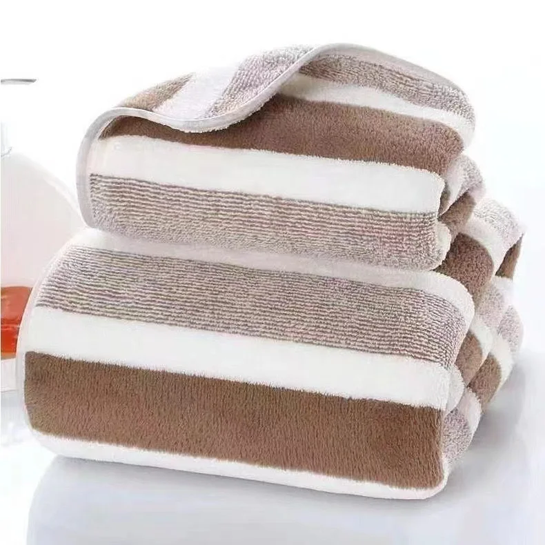 4pcs Striped Bath Towel Set Absorbent & Quick-drying Showering Towels Super Soft & Skin-friendly Bathing Towel For Home Bathroom - Image 10