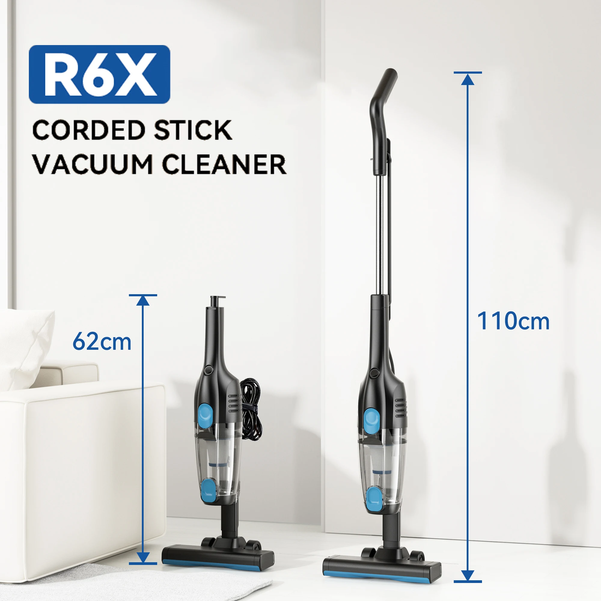 INSE R3S Corded Vacuum Cleaner 16Kpa 6M Extra Long Cord Handheld Vacuum Cleaner for Car Cleaning Hard Floor Household Appliance - Image 2