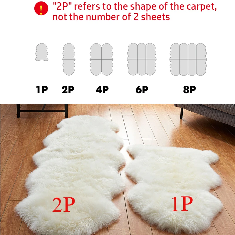 Washable Long Hair Luxury Carpet Modern Home Decoration Living Room Bedroom Bedside Soft Faux Fur Mat Fluffy White Furry Carpets - Image 5
