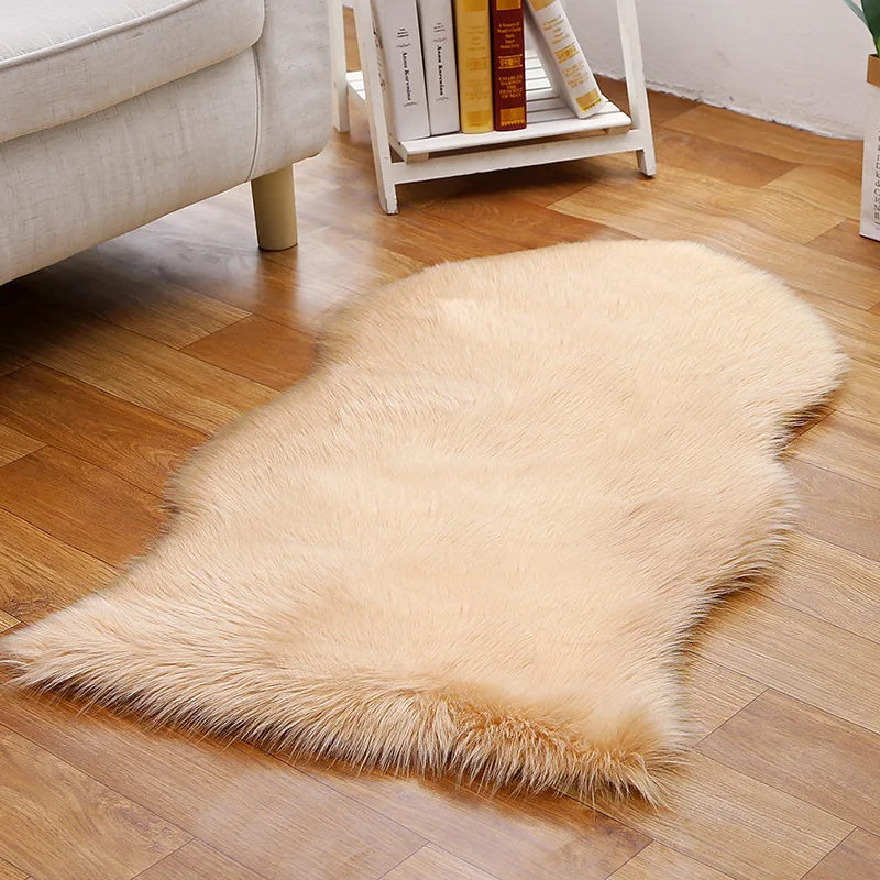 Washable Long Hair Luxury Carpet Modern Home Decoration Living Room Bedroom Bedside Soft Faux Fur Mat Fluffy White Furry Carpets - Image 10