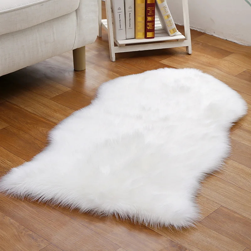 Washable Long Hair Luxury Carpet Modern Home Decoration Living Room Bedroom Bedside Soft Faux Fur Mat Fluffy White Furry Carpets - Image 21