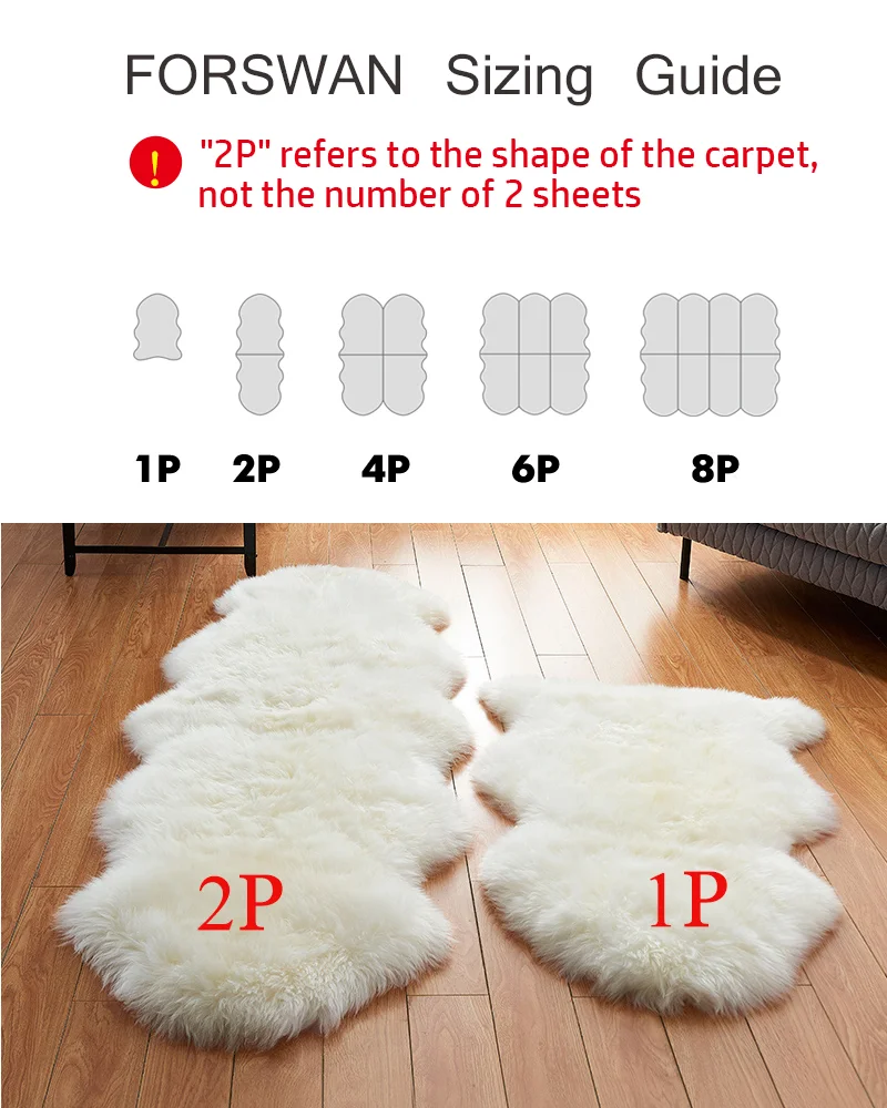 Soft Irregular Rugs For Bedroom Plush Floor Foot Mats Faux Fur Wool Carpets Living Room Lounge Fluffy Bedside Rug Sofa Cushion - Image 6