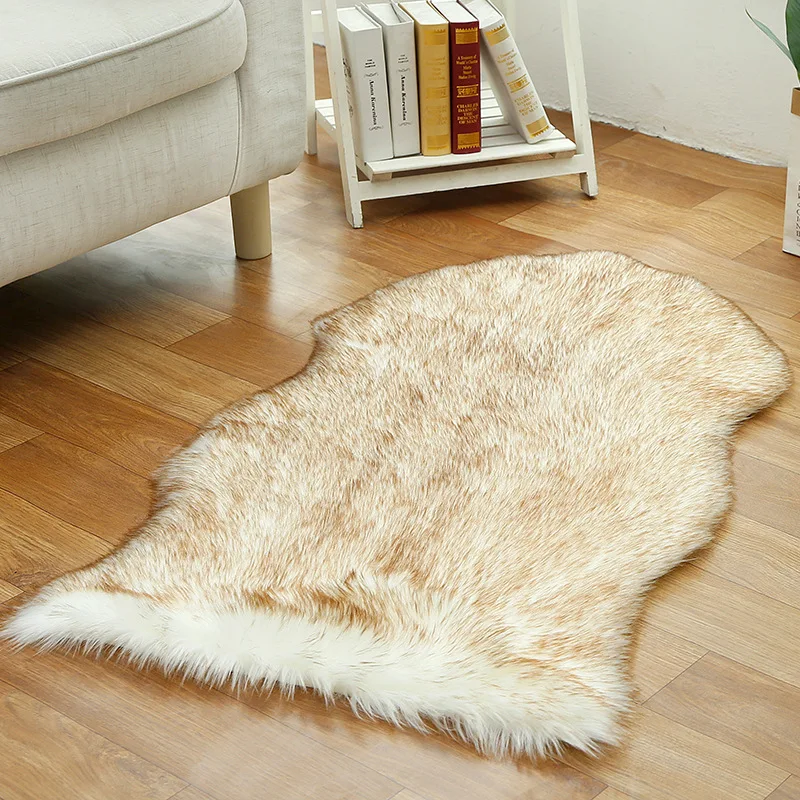 Washable Long Hair Luxury Carpet Modern Home Decoration Living Room Bedroom Bedside Soft Faux Fur Mat Fluffy White Furry Carpets - Image 11