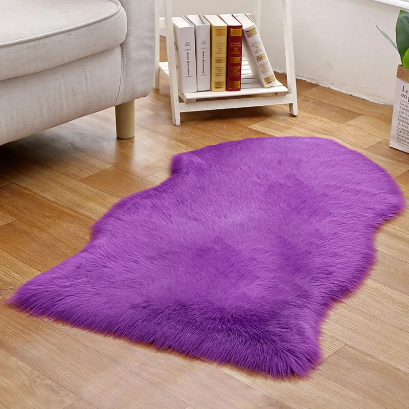 Washable Long Hair Luxury Carpet Modern Home Decoration Living Room Bedroom Bedside Soft Faux Fur Mat Fluffy White Furry Carpets - Image 8