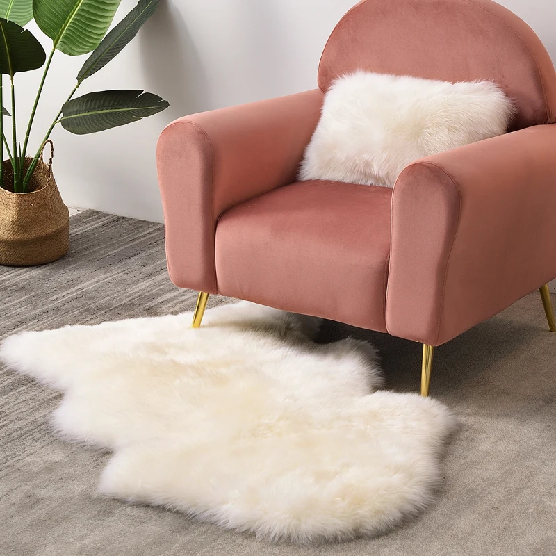 Washable Long Hair Luxury Carpet Modern Home Decoration Living Room Bedroom Bedside Soft Faux Fur Mat Fluffy White Furry Carpets - Image 2