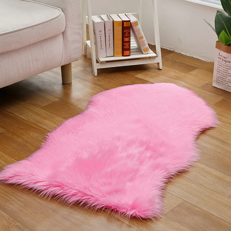Washable Long Hair Luxury Carpet Modern Home Decoration Living Room Bedroom Bedside Soft Faux Fur Mat Fluffy White Furry Carpets - Image 16