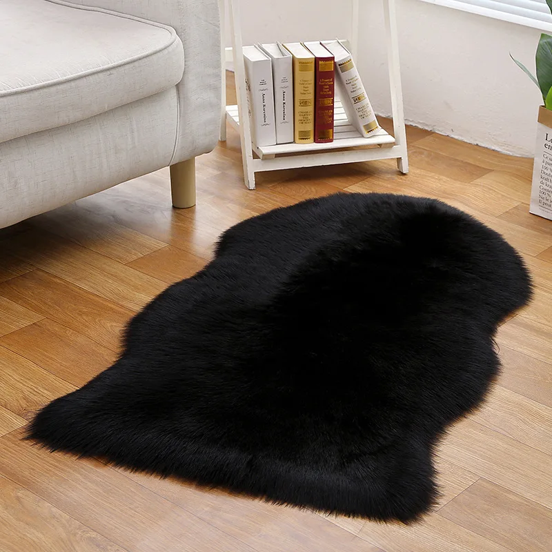 Washable Long Hair Luxury Carpet Modern Home Decoration Living Room Bedroom Bedside Soft Faux Fur Mat Fluffy White Furry Carpets - Image 7