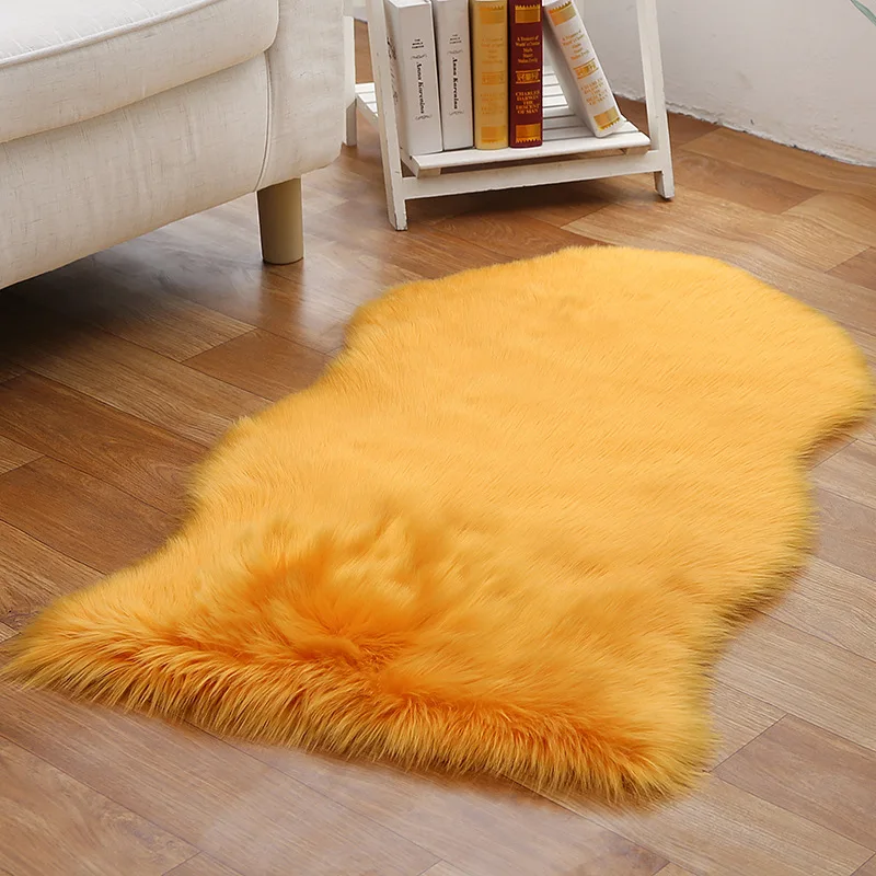 Washable Long Hair Luxury Carpet Modern Home Decoration Living Room Bedroom Bedside Soft Faux Fur Mat Fluffy White Furry Carpets - Image 12