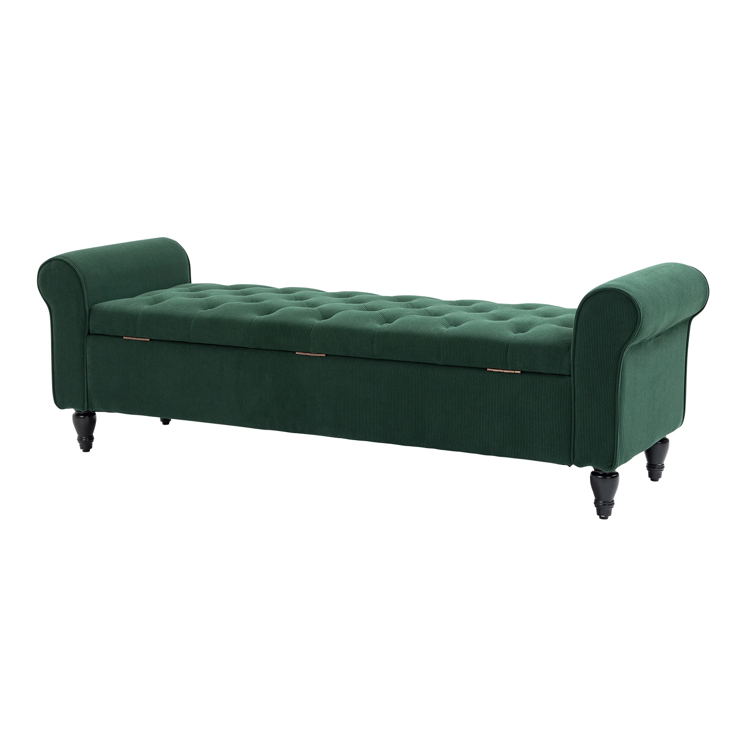 63’’ Storage Ottoman, Upholstered Tufted End of Bed Storage Bench, Ottoman with Storage for Living Room, Bedroom - Image 2
