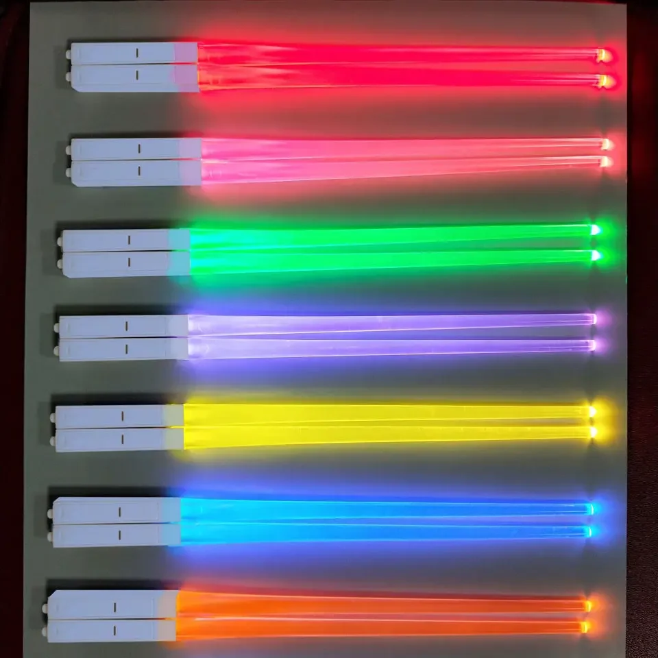 1Pair LED Luminous Chopsticks Light Up Dinning Party Tableware Multicolor Kitchen Accessories Led Stick Kitchenware Idea Product - Image 2