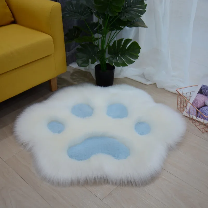 Lovely Cat Paw Pattern Soft Plush Carpet Home Rugs and Carpets for Home Living Room - Image 5