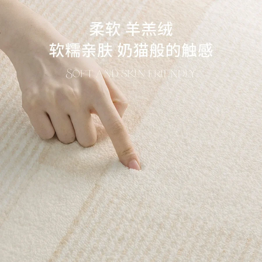 Modern Rugs for Bedroom Fluffy Soft Lounge Rug Thick Cloakroom Round Floor Mat Cream Living Room Decoration Anti-slip Carpet - Image 5