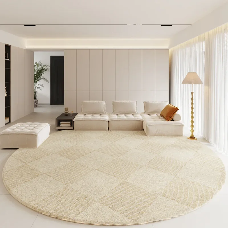 Modern Rugs for Bedroom Fluffy Soft Lounge Rug Thick Cloakroom Round Floor Mat Cream Living Room Decoration Anti-slip Carpet - Image 7