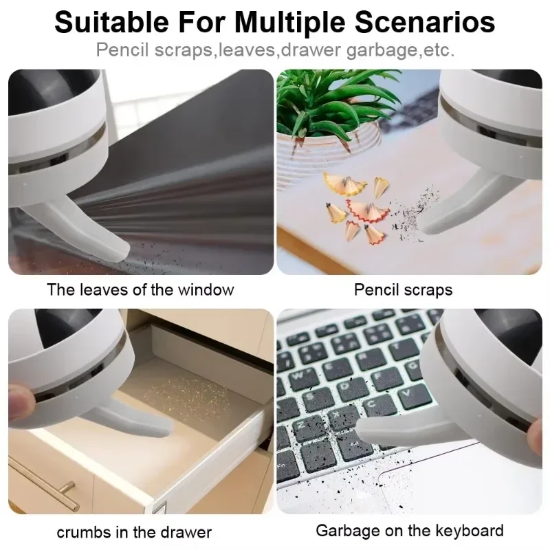 Mini Vacuum Cleaner Portable Desk Table Dust Vacuum USB Handheld Table Sweeper Hair Pencil Crumbs Cleaning Tool Vacuum Cleaner - Image 5