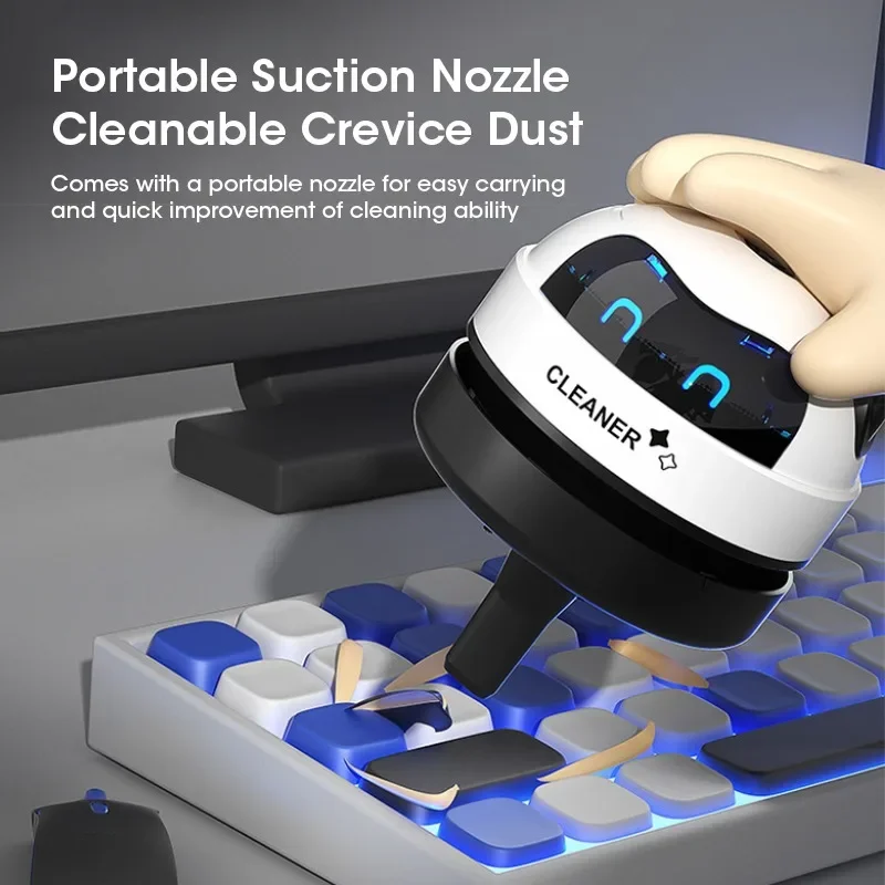 Mini Vacuum Cleaner Portable Desk Table Dust Vacuum USB Handheld Table Sweeper Hair Pencil Crumbs Cleaning Tool Vacuum Cleaner - Image 6