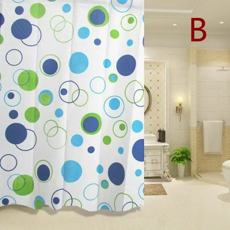 180*200cm Bathroom Curtain Waterproof Shower Curtain With 12 Curtain Hooks And Rings Shower Curtain Set - Image 9