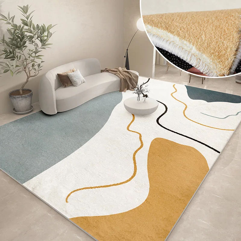 Modern Carpets for Living Room Abstract Large Area Plush Rugs Bedroom Decor Bedside Carpet Grey Thickened Floor Mat Lounge Rug - Image 17
