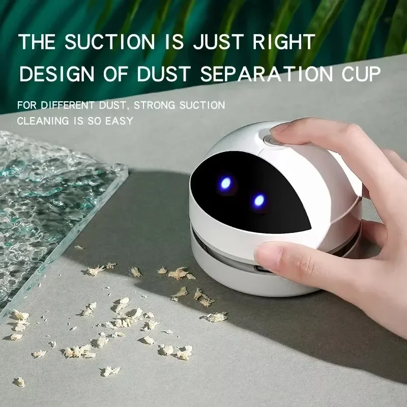 Mini Vacuum Cleaner Portable Desk Table Dust Vacuum USB Handheld Table Sweeper Hair Pencil Crumbs Cleaning Tool Vacuum Cleaner - Image 3