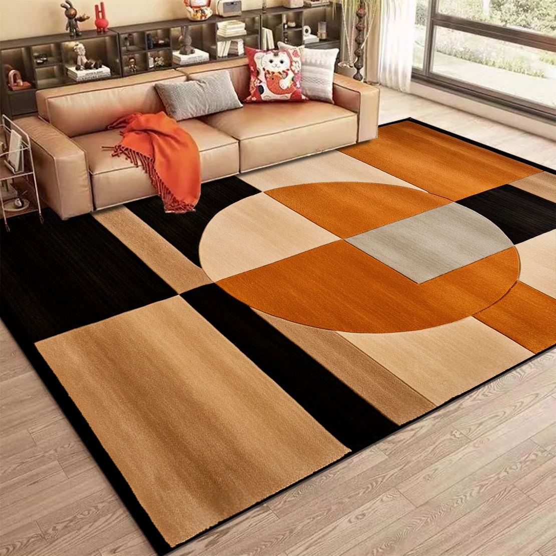 Nordic Abstract Carpet for Living Room Modern Geometry Sofa Coffee Table Non-slip Floor Mat Home Bedroom Decor Bedside Soft Rugs - Image 4