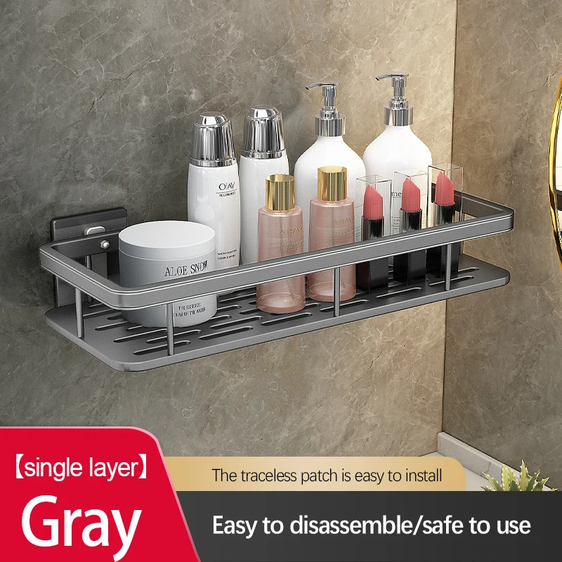 Bathroom Storage Rack Stainless Steel Anti Rust Storage Shower Rack Suction Cup Storage Rack Household Storage Appliances - Image 22