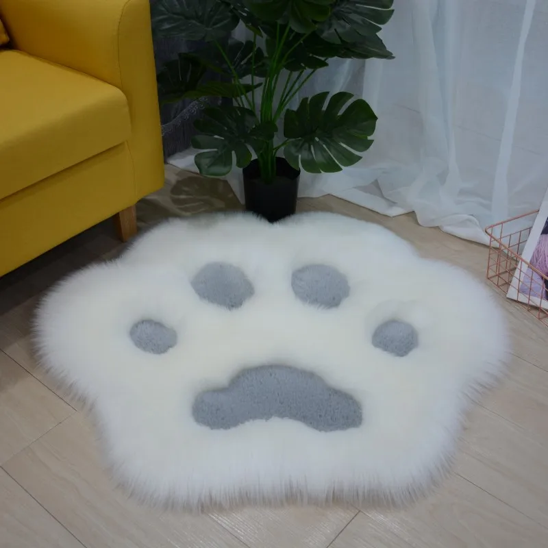 Lovely Cat Paw Pattern Soft Plush Carpet Home Rugs and Carpets for Home Living Room - Image 10