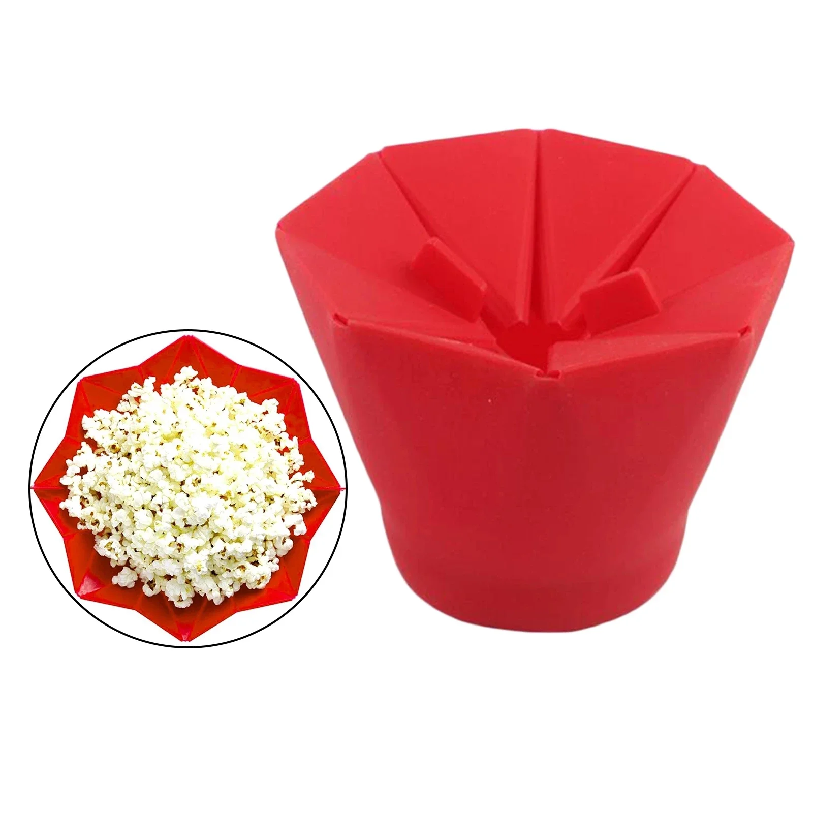 Foldable Silicone Silicone Popcorn Bowls High Quality Kitchen Easy Tools DIY Popcorn Bucket Bowl Maker Popcorn Microwaveable - Image 7