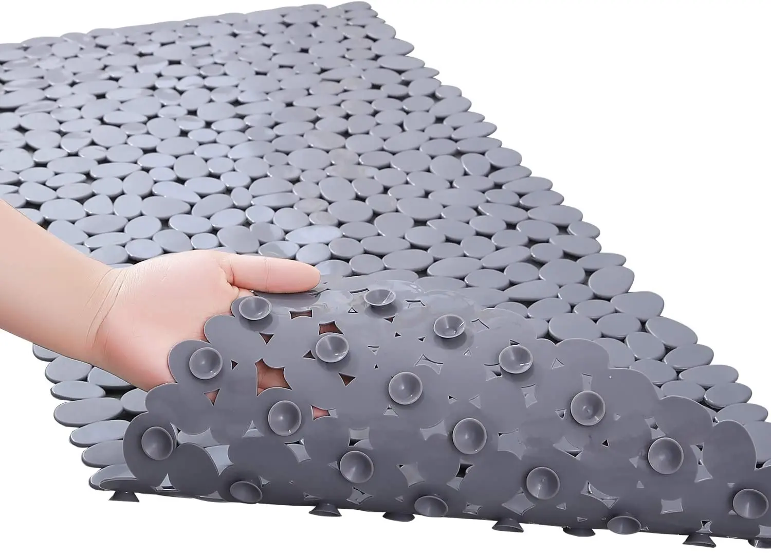 Non-Slip PVC Bathroom Mat with Suction Cups for Safety Waterproof Slip-Resistant Bathroom Floor Shower Mats Bathtub Beside Mat - Image 9